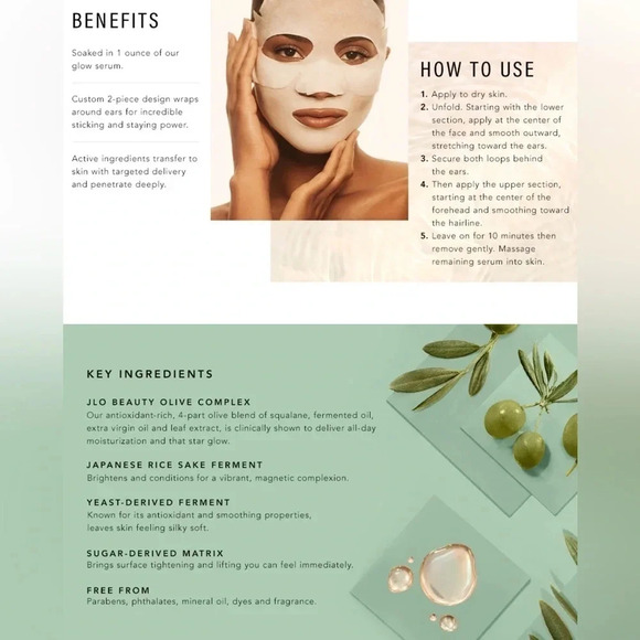 JLO BEAUTY That Limitless Glow Face Mask 2 Pack Bundle - Picture 6 of 6